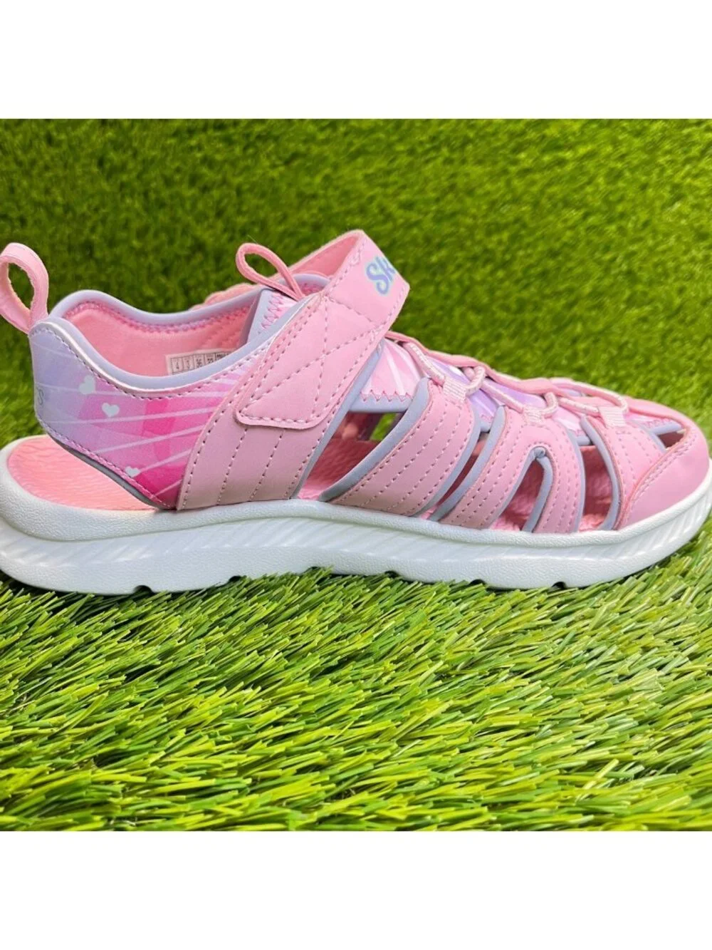 Skechers C-Flex 2.0 Dazzling Explorer Girls Size 4Y Pink Walking Outdoor Sandals
